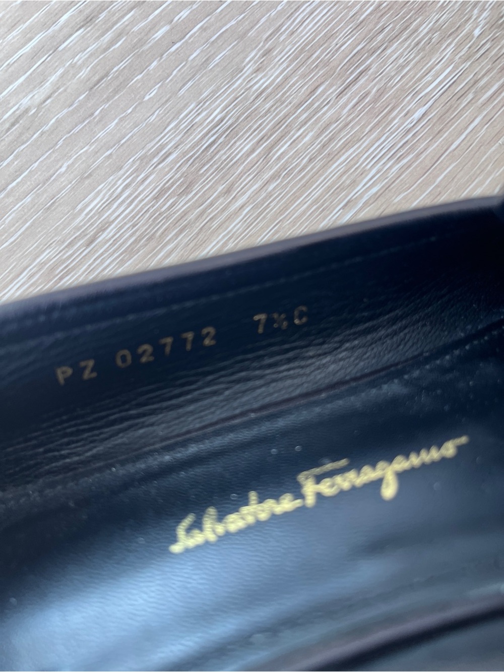 Salvatore Ferragamo Gancini Black Leather Loafer with Silver Signature Logo - Picture 2 of 6